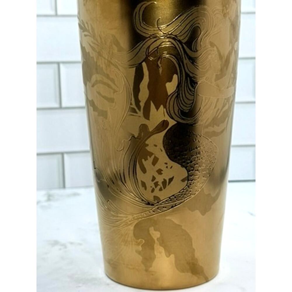 Starbucks 2022 Copper Siren Mermaid Double Wall Ceramic Traveler Mug